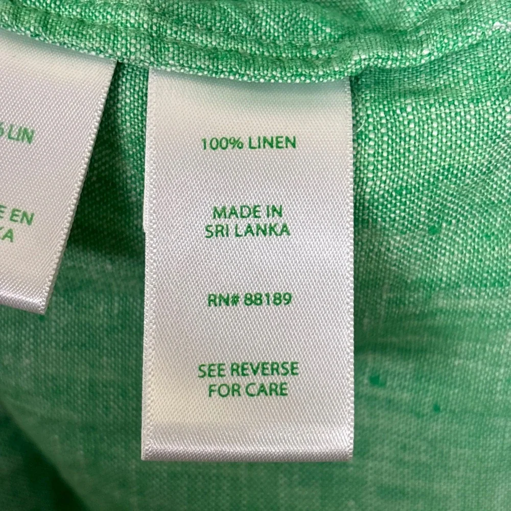 LILLY PULITZER 100% Linen Pilar Tunic Dress Gecko Green Women‎ Size Small Casual